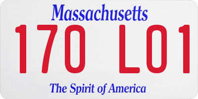MA license plate 170LO1