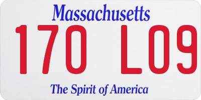 MA license plate 170LO9