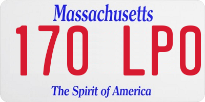 MA license plate 170LP0