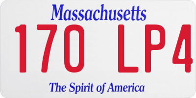 MA license plate 170LP4
