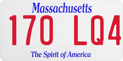 MA license plate 170LQ4