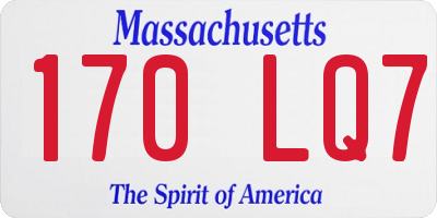 MA license plate 170LQ7