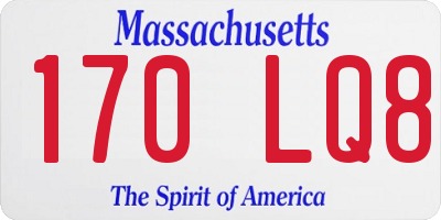 MA license plate 170LQ8