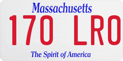 MA license plate 170LR0