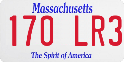 MA license plate 170LR3