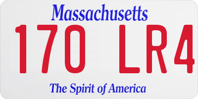 MA license plate 170LR4