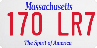 MA license plate 170LR7