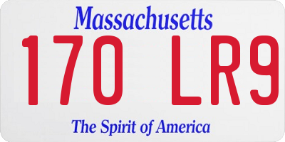 MA license plate 170LR9
