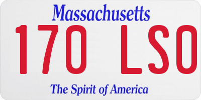 MA license plate 170LS0