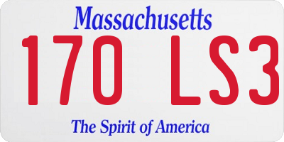 MA license plate 170LS3