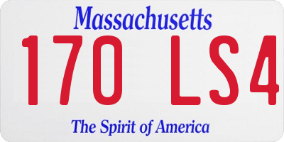 MA license plate 170LS4