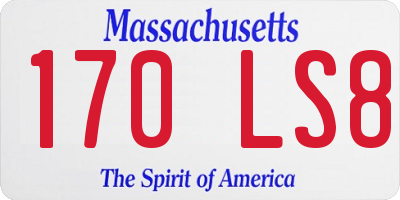 MA license plate 170LS8
