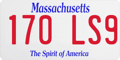 MA license plate 170LS9