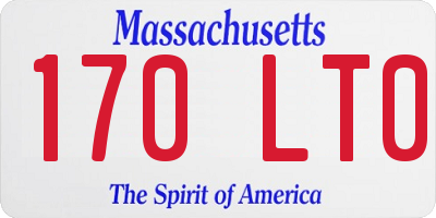 MA license plate 170LT0