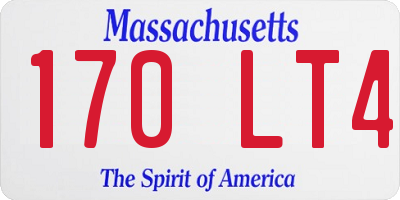 MA license plate 170LT4
