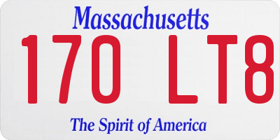 MA license plate 170LT8