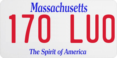 MA license plate 170LU0
