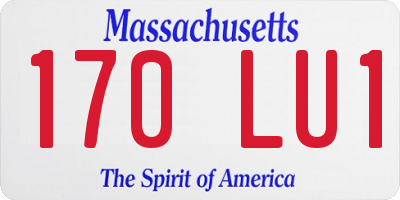 MA license plate 170LU1