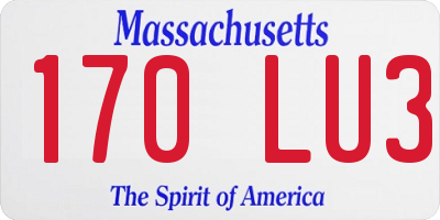 MA license plate 170LU3