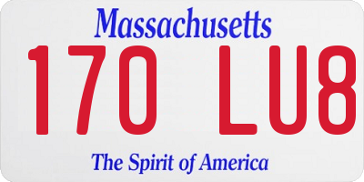 MA license plate 170LU8
