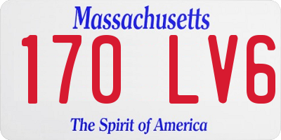 MA license plate 170LV6