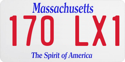MA license plate 170LX1