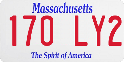 MA license plate 170LY2