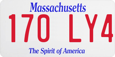 MA license plate 170LY4