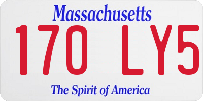 MA license plate 170LY5