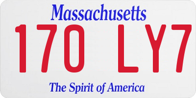 MA license plate 170LY7