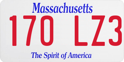 MA license plate 170LZ3