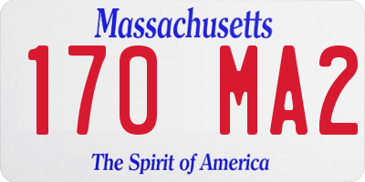 MA license plate 170MA2