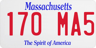 MA license plate 170MA5