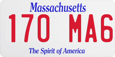 MA license plate 170MA6