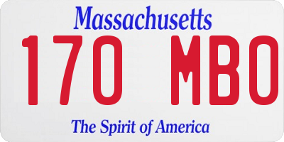 MA license plate 170MB0