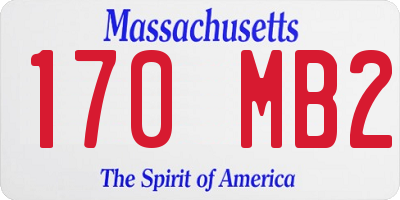 MA license plate 170MB2