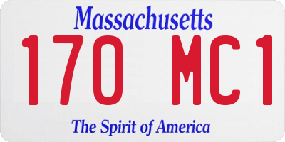 MA license plate 170MC1
