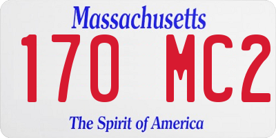 MA license plate 170MC2