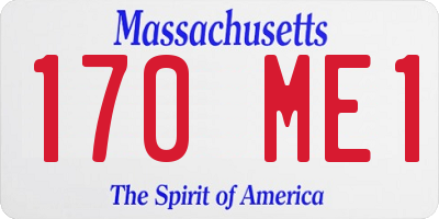 MA license plate 170ME1