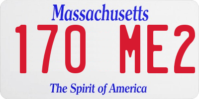 MA license plate 170ME2