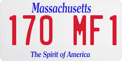 MA license plate 170MF1