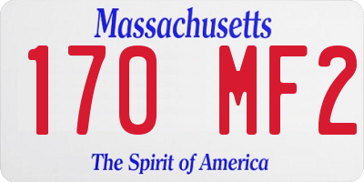 MA license plate 170MF2