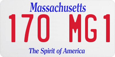 MA license plate 170MG1