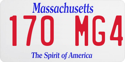 MA license plate 170MG4