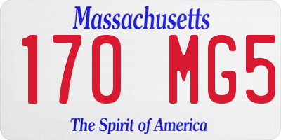 MA license plate 170MG5