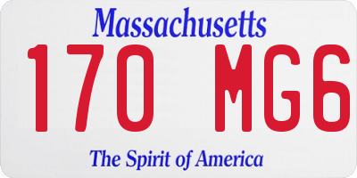 MA license plate 170MG6