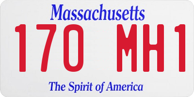 MA license plate 170MH1