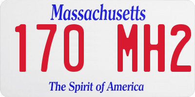 MA license plate 170MH2