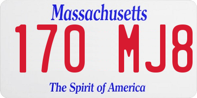 MA license plate 170MJ8