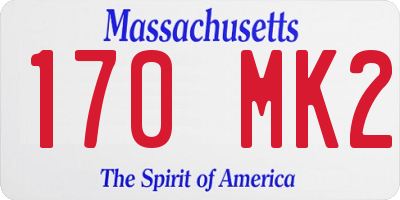 MA license plate 170MK2